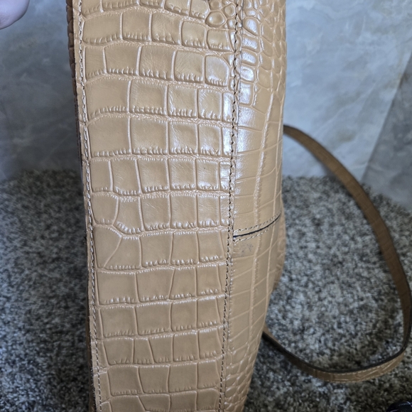 Patricia Nash Tan Crocodile-Embossed Satchel - Picture 10 of 10